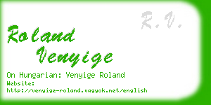 roland venyige business card